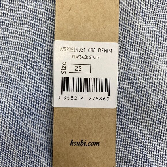 NEW KSUBI Playback Relaxed Super High-Rise Jeans – Light Wash Blue – Size 25 - Picture 3 of 8